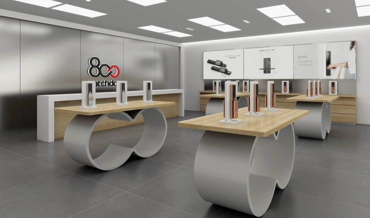 八佰智能鎖品牌形象策劃設計,八佰智能鎖VI設計,八佰智能鎖標志設計,八佰智能鎖空間設計,八佰智能鎖店面設計